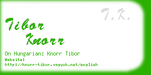 tibor knorr business card